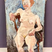 Huile sur toile, Femme française