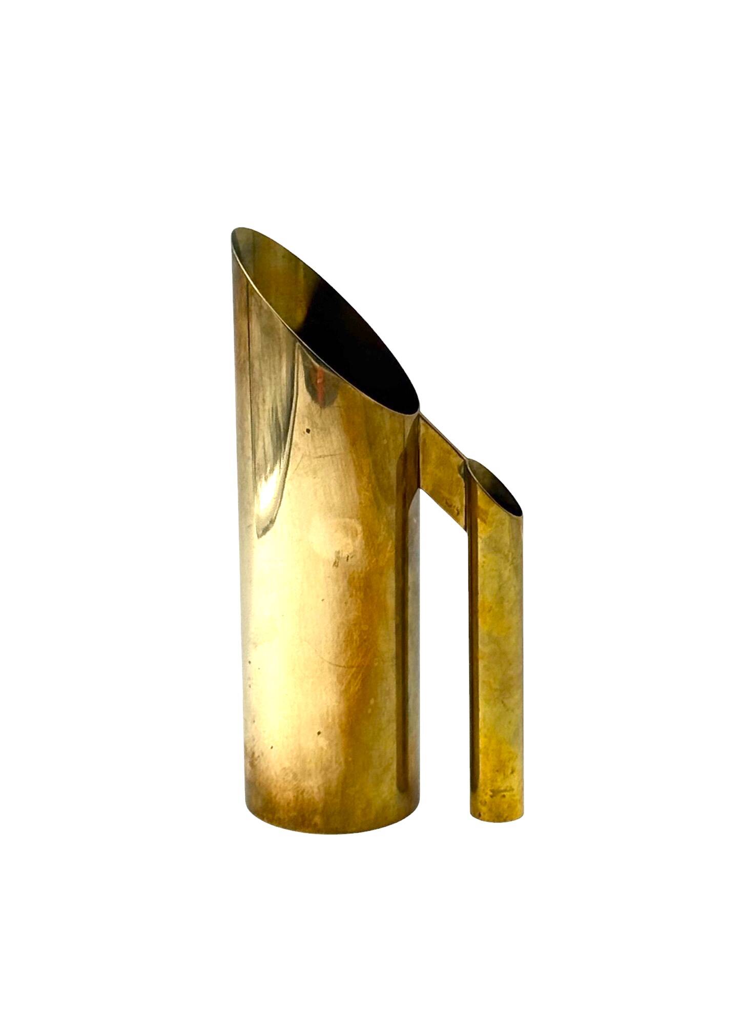 Hollywood regency brass jug / vase, Kaleb Italy 1970s