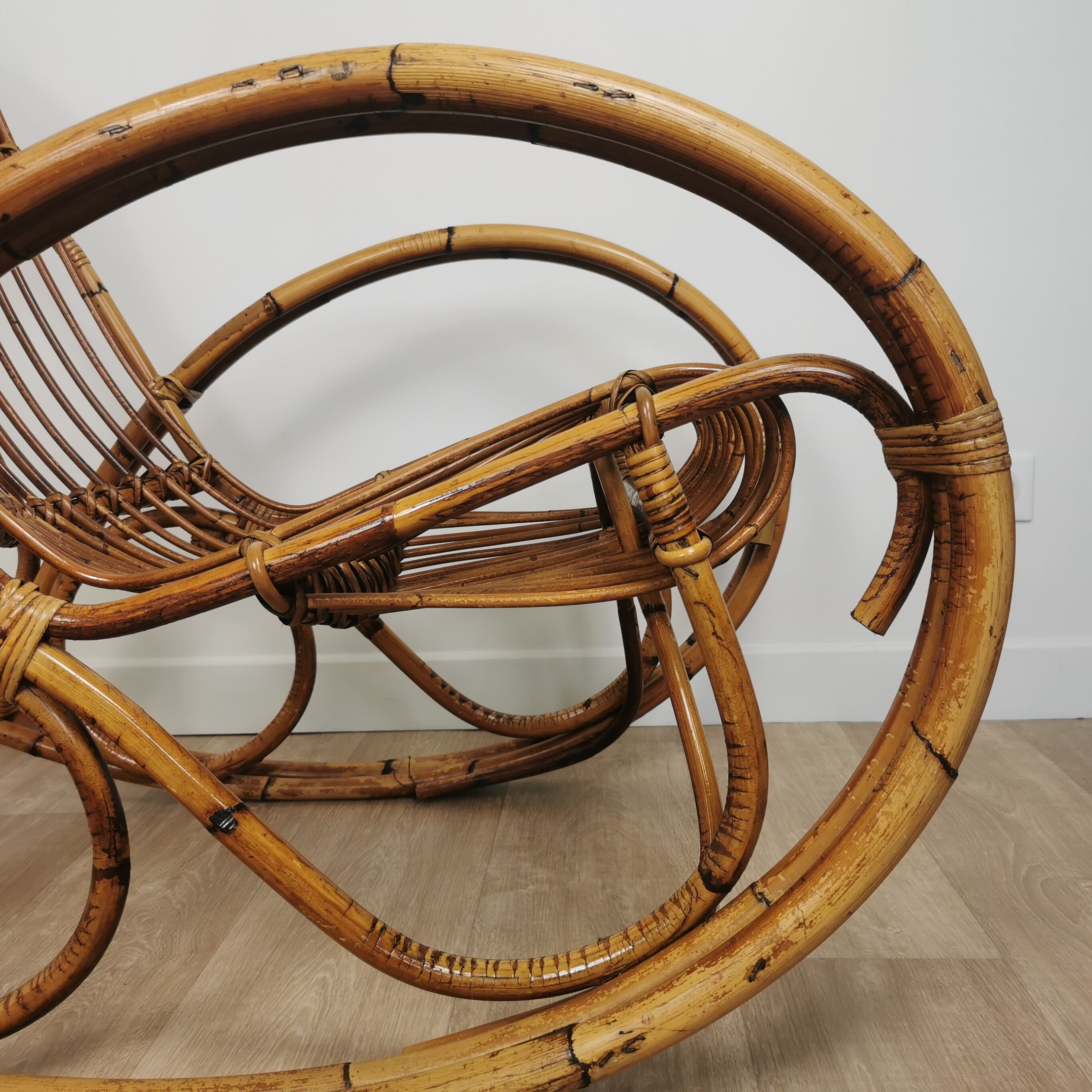 Rocking-chair rattan 60'