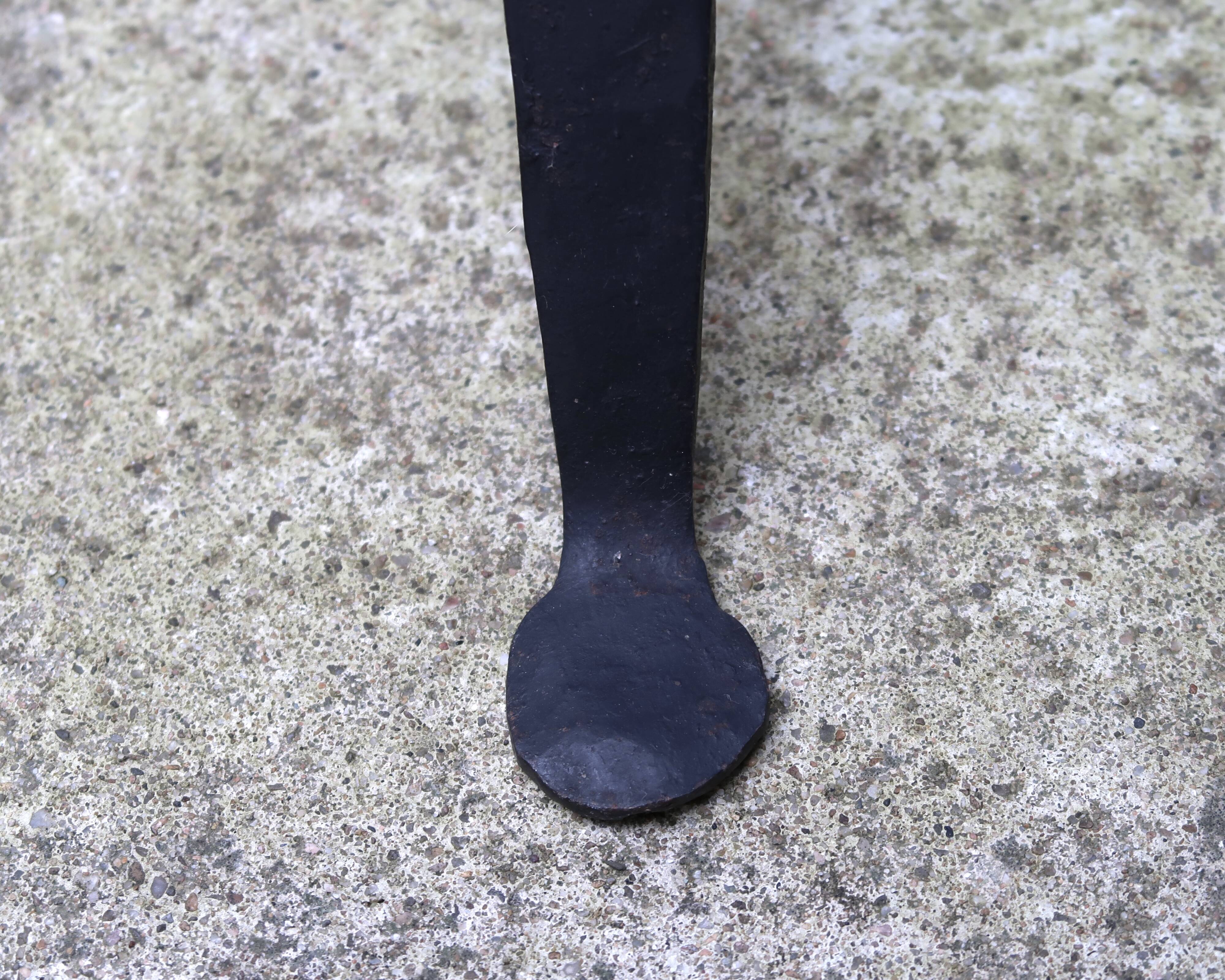 Large 7-arm wrought iron tripod candle holder, 1950s