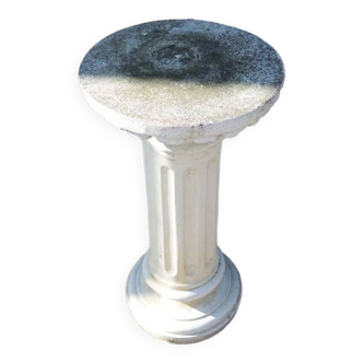 Ancien Piédestal Colonne en Pierre Intérieur / Extérieur H72 cm