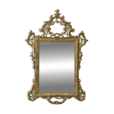 19th century Italian mirror in carved gilded wood
