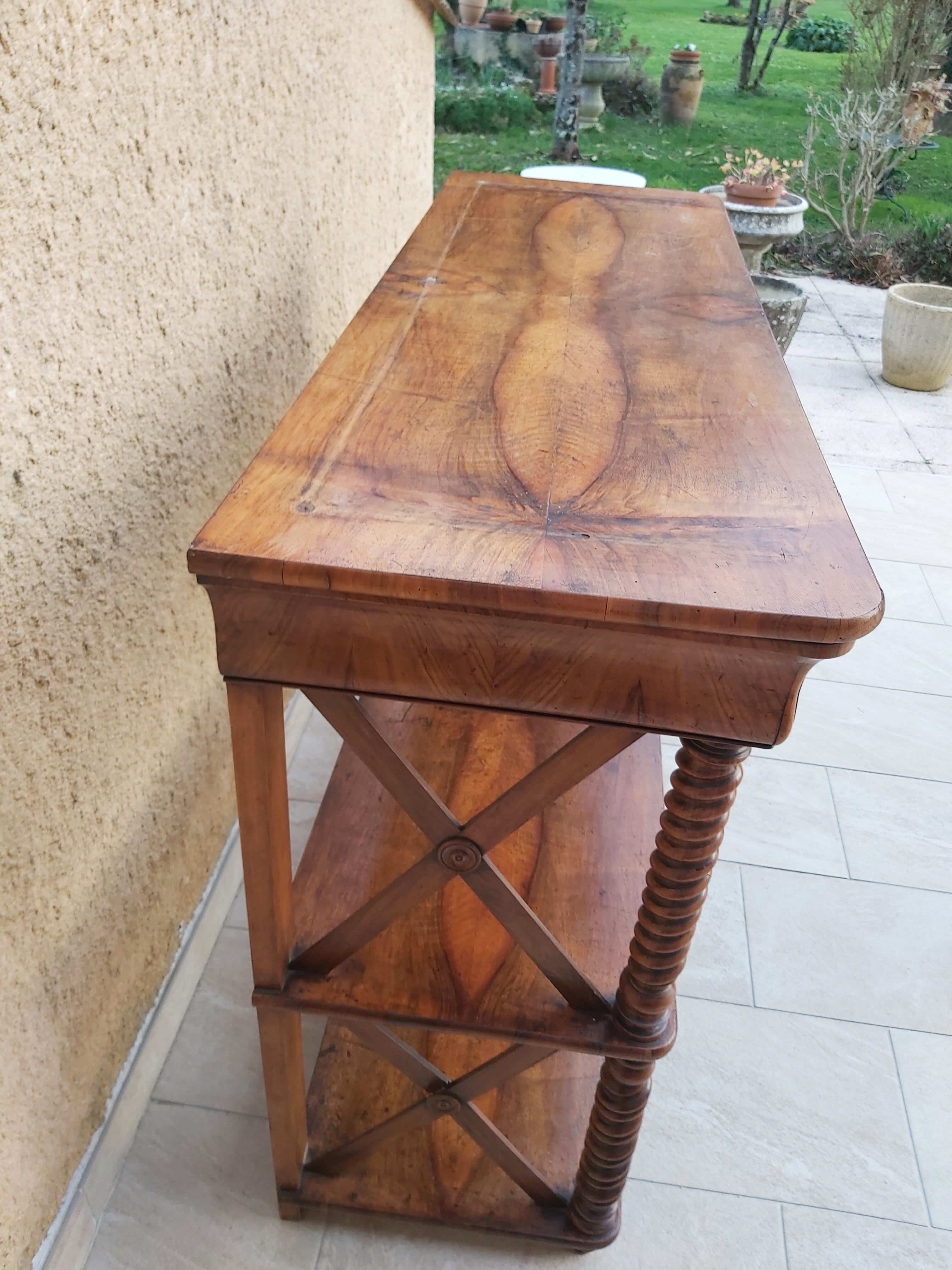 Nineteenth century walnut console