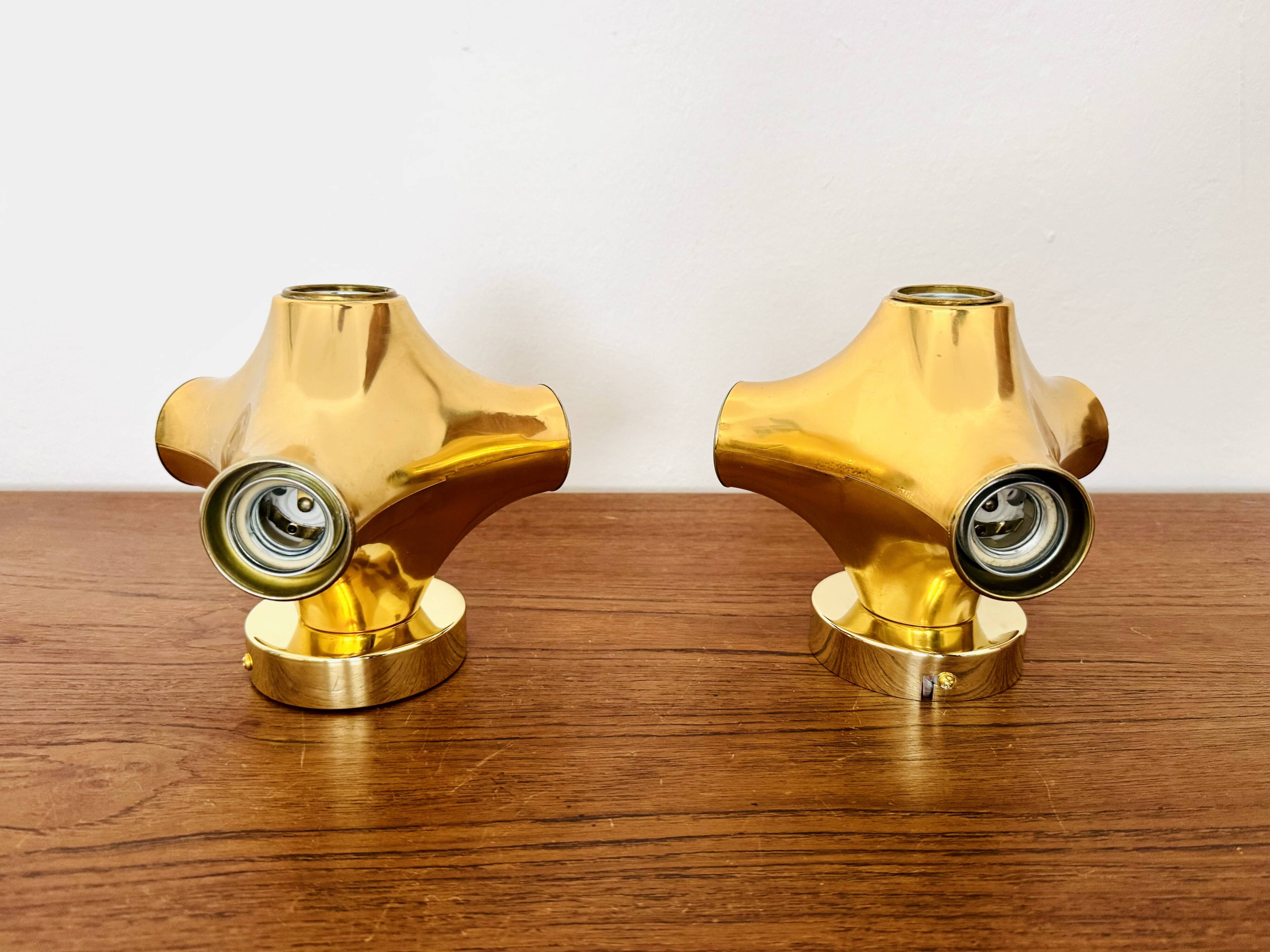 1 des 2 lampes encastrées Sputnik Gemini par Gebrüder Cosack