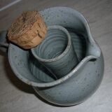 Refreshing pitcher in vintage stoneware