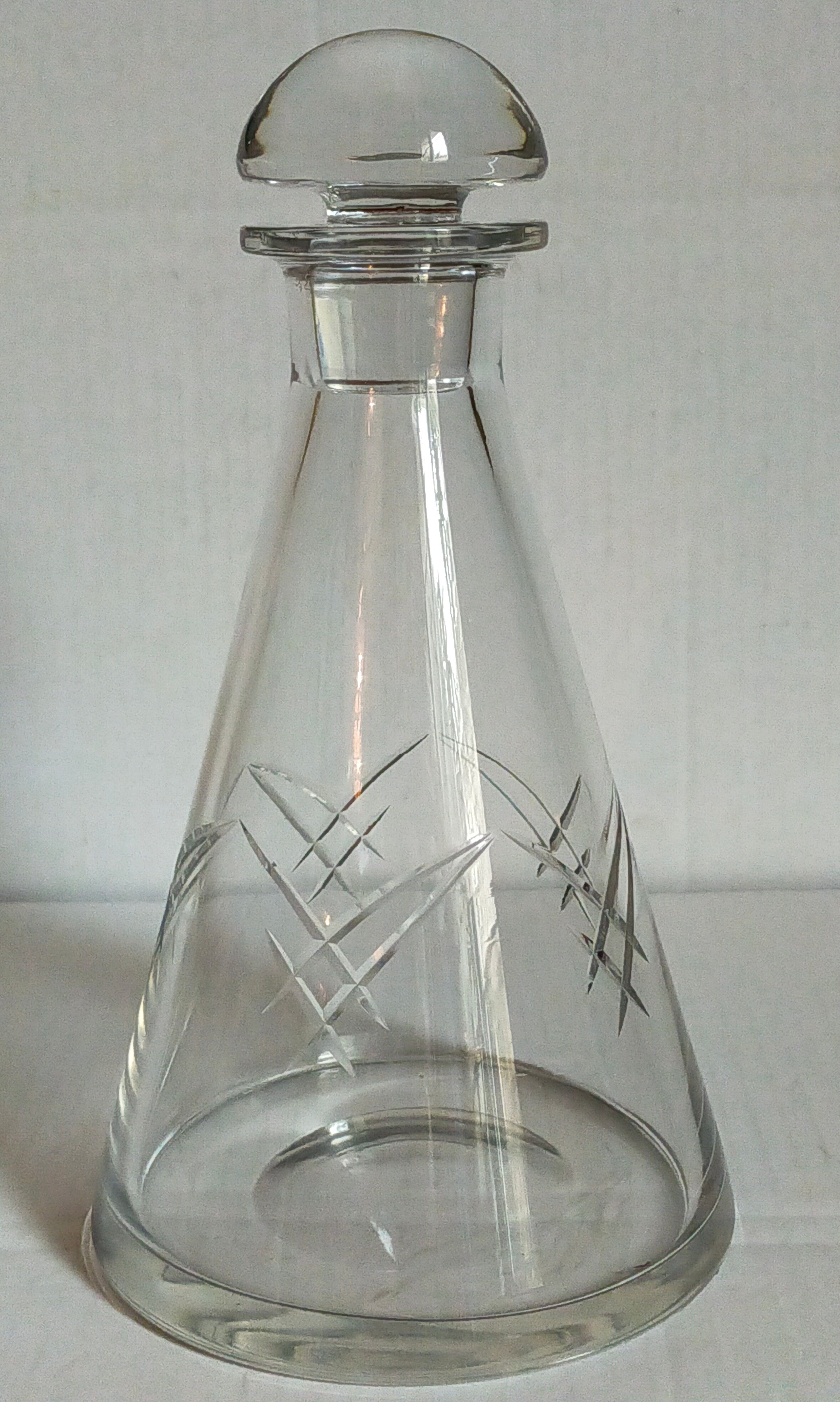 Art-Deco crystal decanter early twentieth century