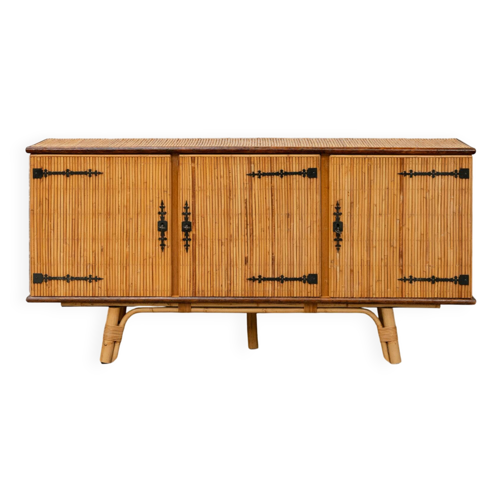 Audoux Minet rattan enfilade