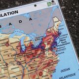 Ancienne carte MDI États-Unis USA vintage