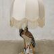 Vintage Italian ceramic heron table lamp keramiek
