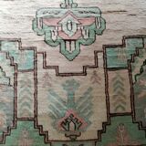 Afghan rug in pastel colors