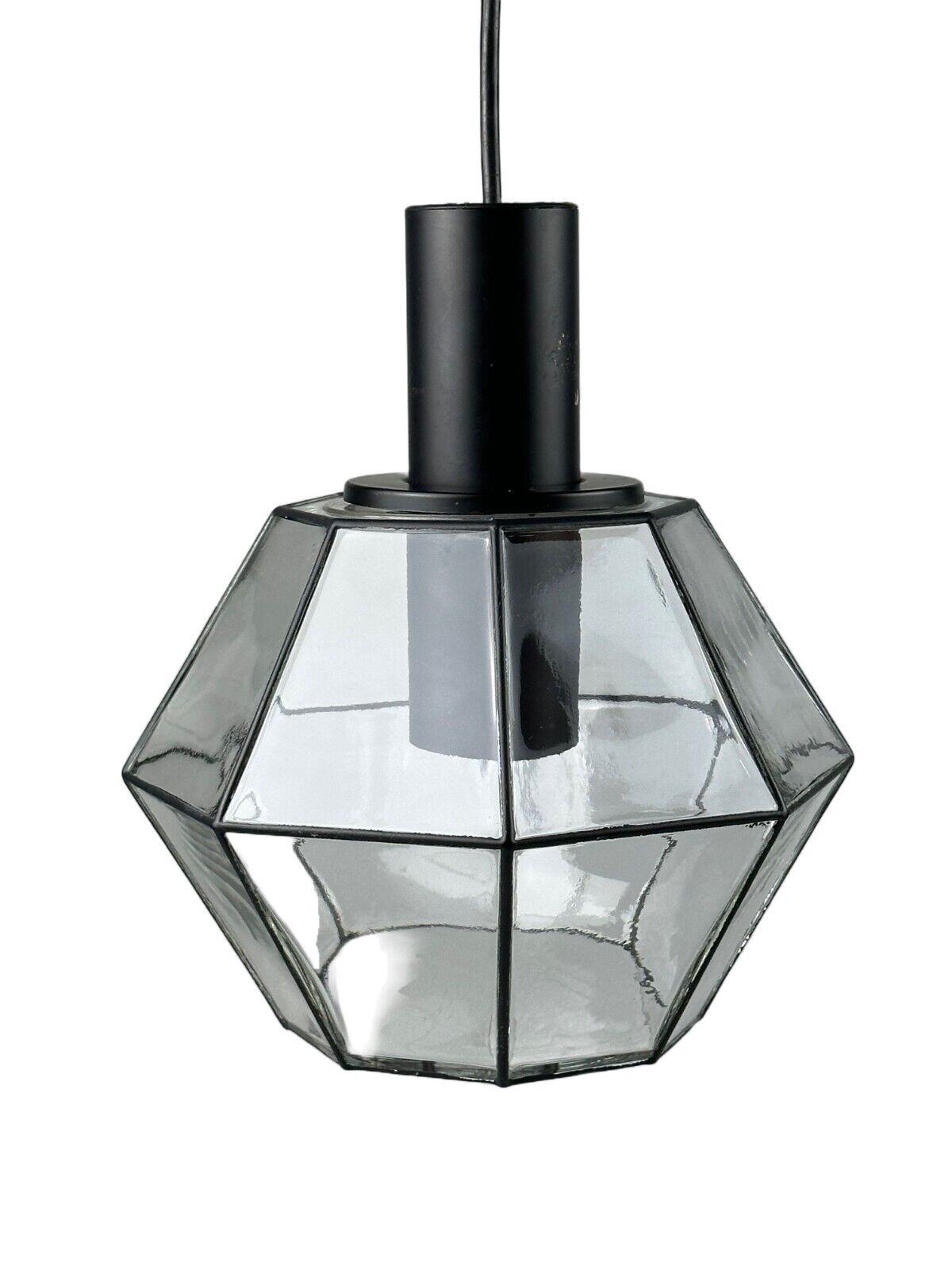 60s 70s hanging lamp ceiling lamp by Limburg Leuchten Germany glass metal