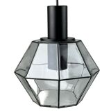 60s 70s hanging lamp ceiling lamp by Limburg Leuchten Germany glass metal