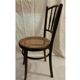 1950s wooden Fischel bistro chair seated fluted