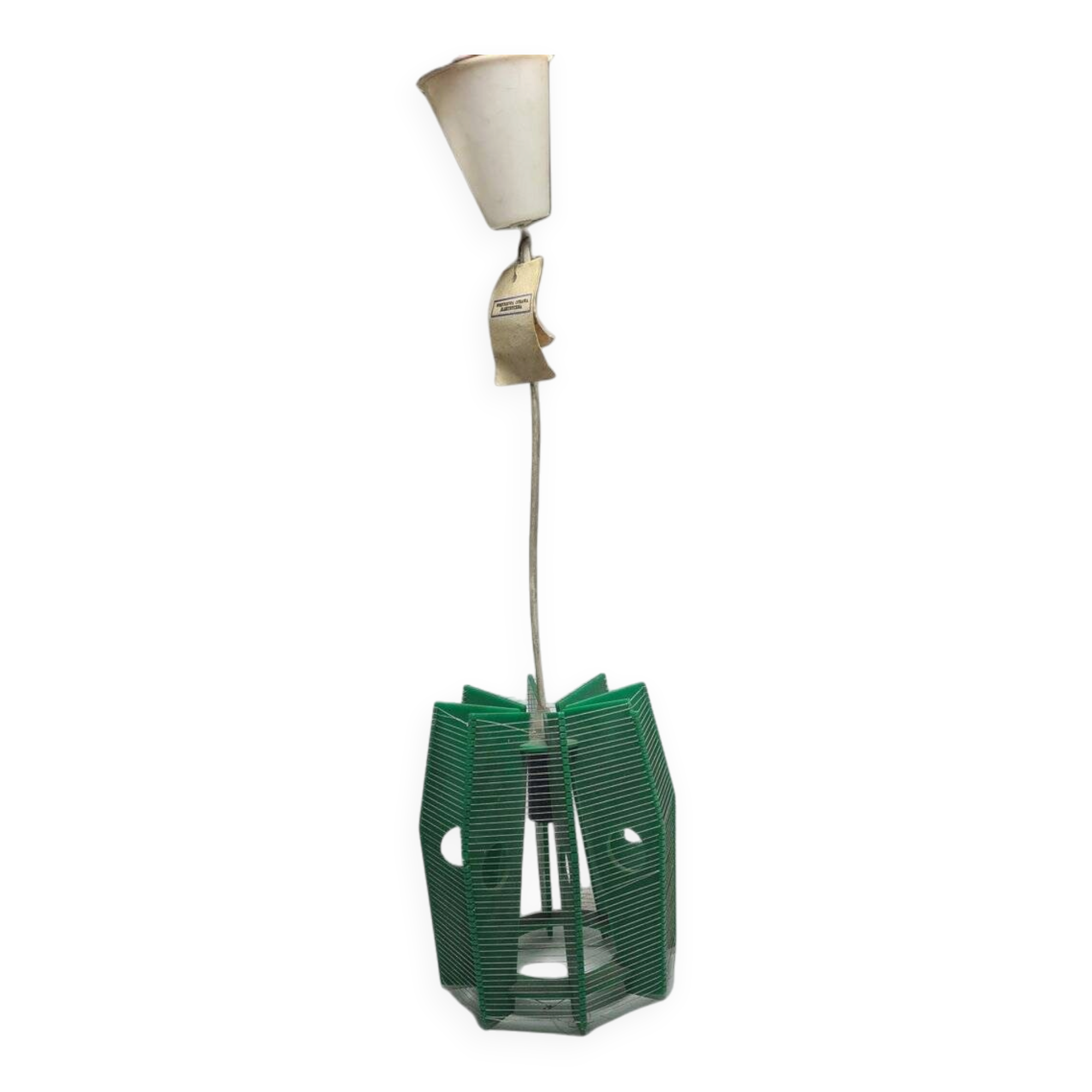 Vintage pendant lamp by Huta Sedzimira in Cracow, Poland, 1980s