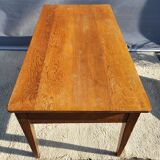Pine farmhouse table ● Honey patina & Zebra grain