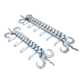 2 Tea towel holders, ironwork in braided raw steel, 1970
