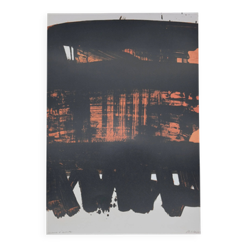 Pierre Soulages: Lithograph No. 22 - Original signed poster