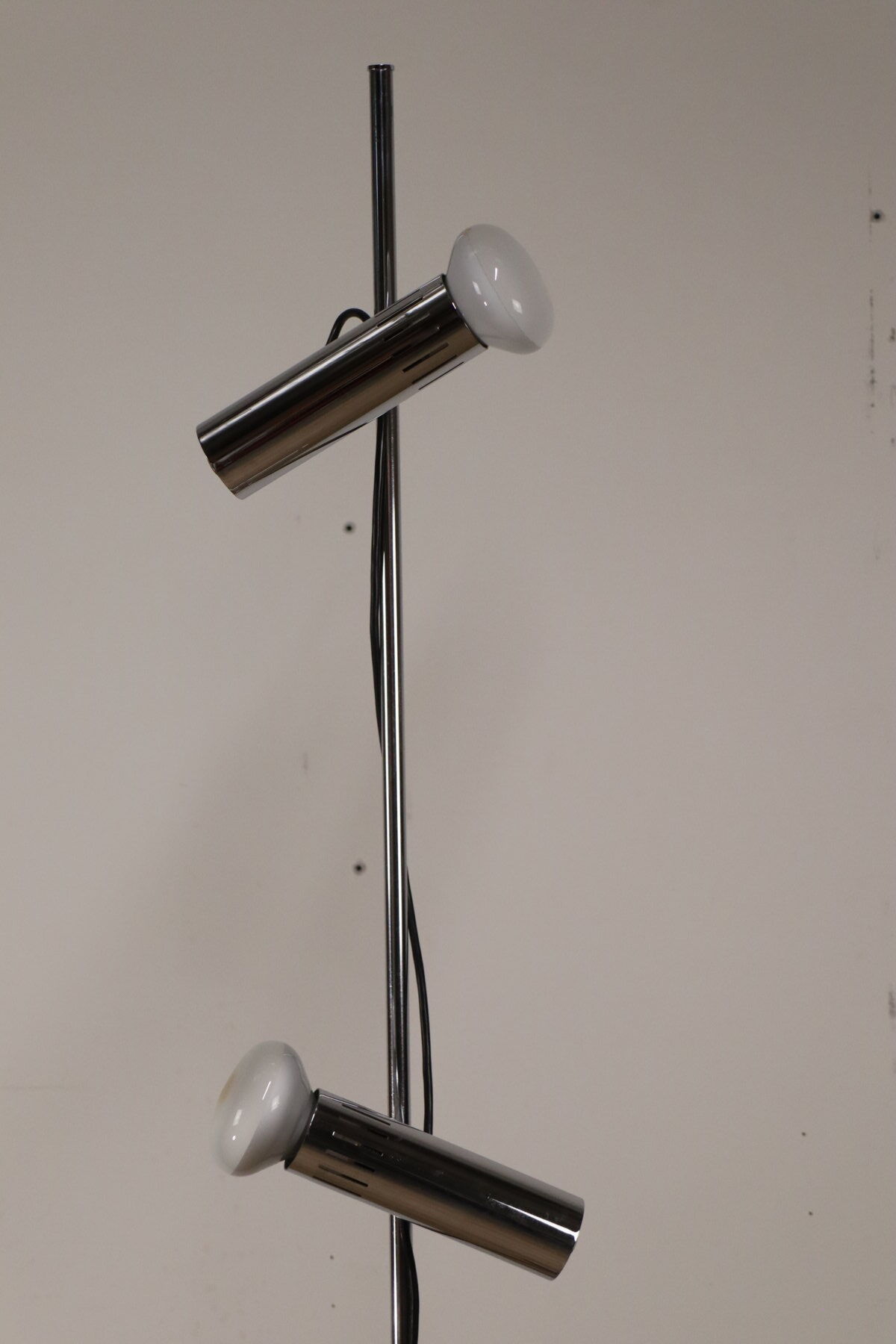 Vintage chrome metal floor lamp - 1970