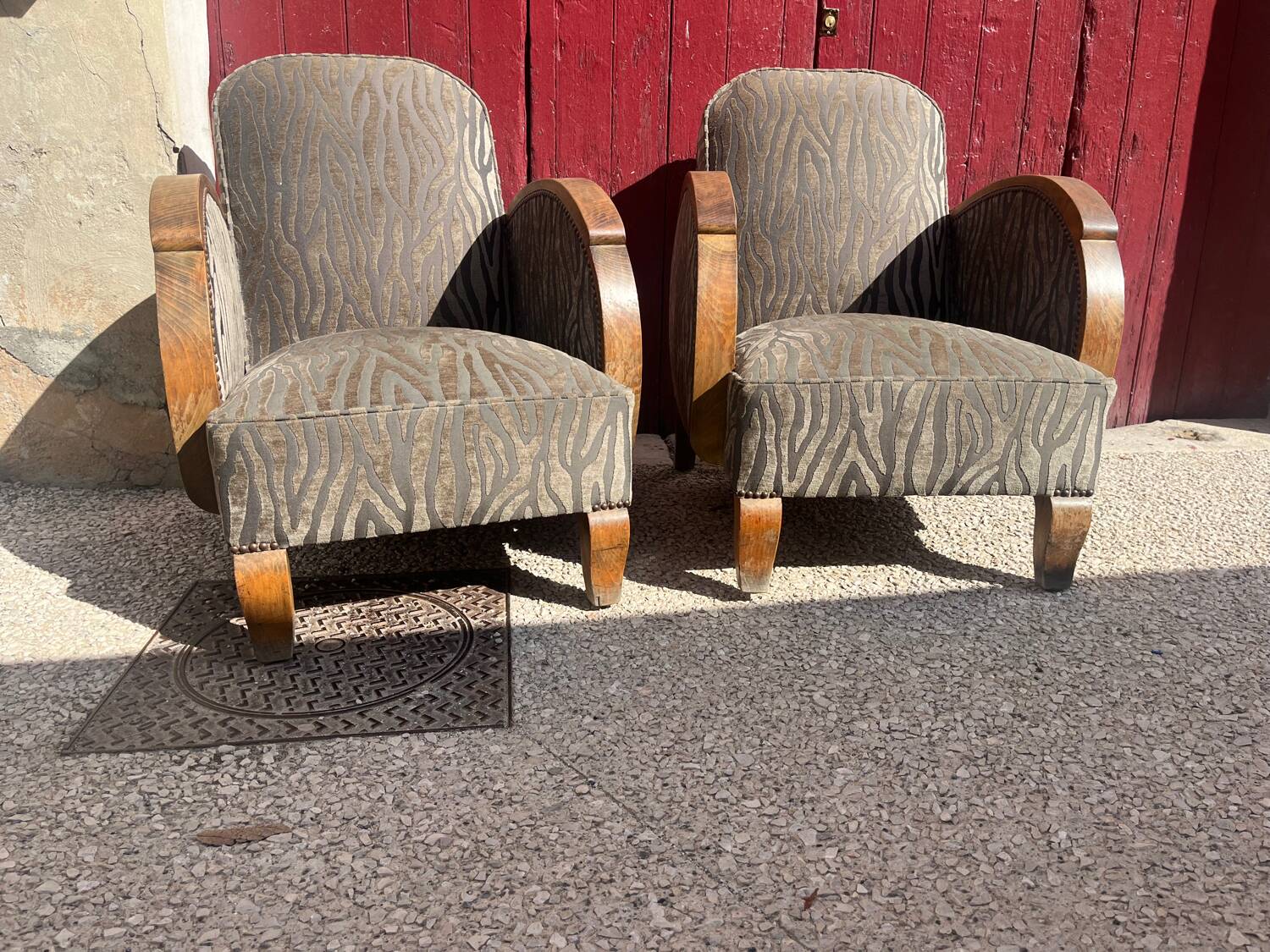 Pair of art deco armchairs