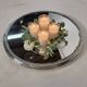 Silver-plated mirror tray centrepiece from the mid-20th century, 30 cm.