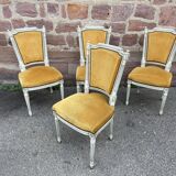 Set of 4 French chairs style Louis XVI vintage 1950 rococo Provence SHABBY CHIC