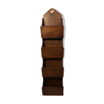 Oak wall mail door