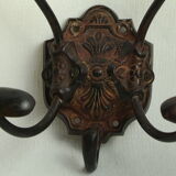 Old wall door in handmade cast iron signed