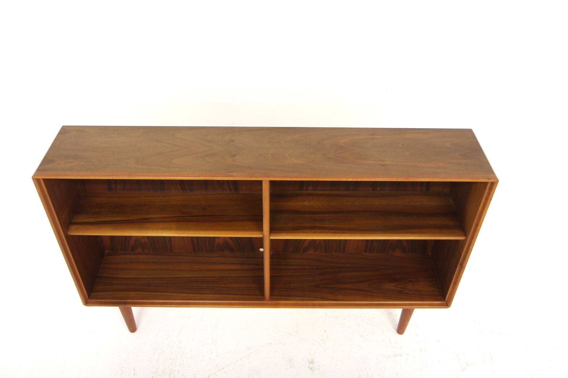 Scandinavian walnut bookcase "Facett", Bertil Fridhagen, Bodafors, Sweden, 1960
