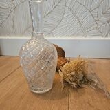 Carafe ou soliflore en verre taillé