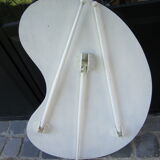 Table blanche forme libre pliante