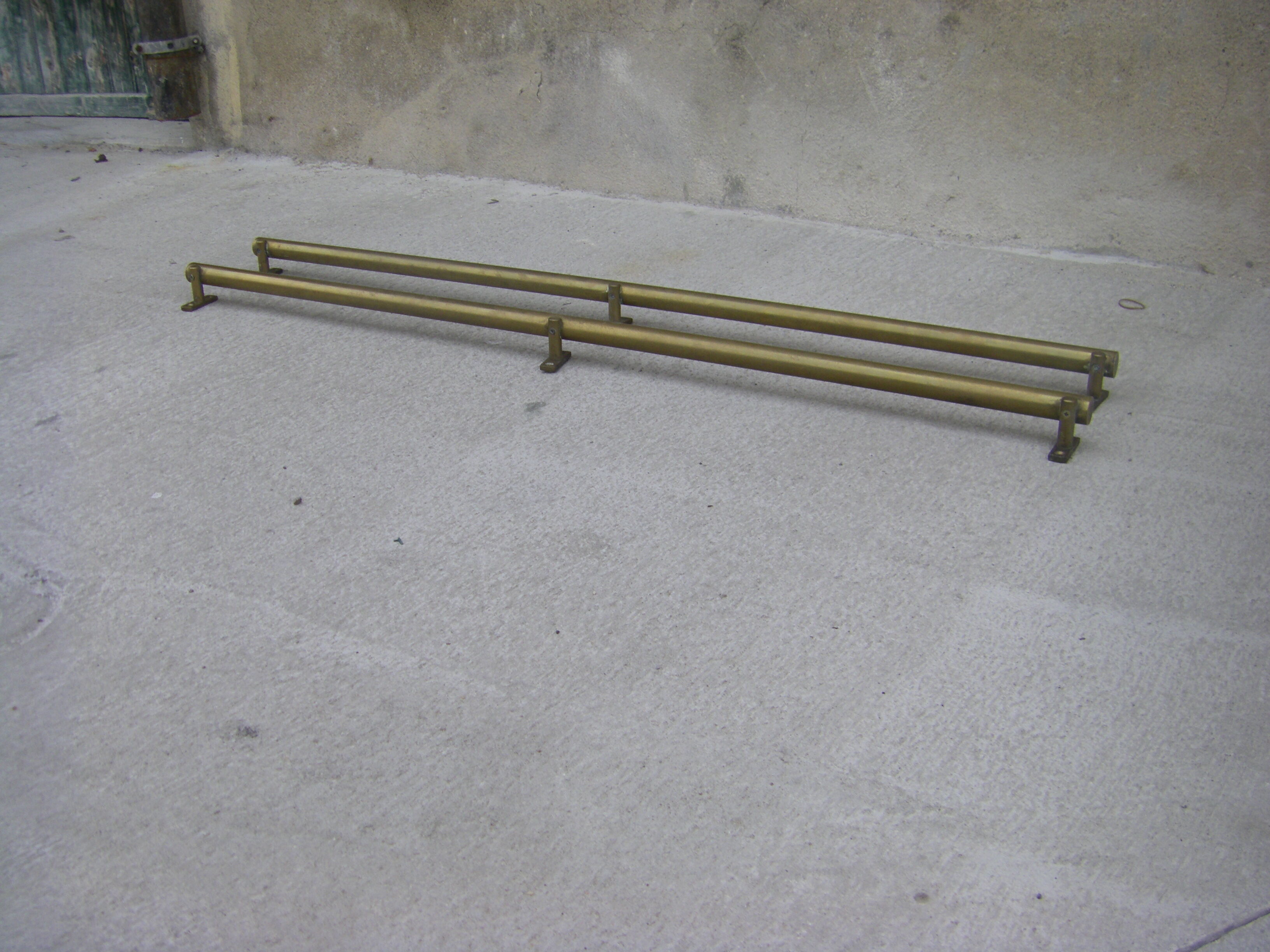 Vintage brass handrail