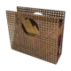 Acrylic magazine rack with inlaid cane.