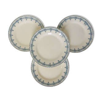 4 plates vintage dessert in iron earth model Boetie