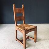Handcrafted Oak and Rush Dining Chairs, Belgium, 1960s, Set of 6
