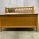 Wooden and wicker box/bench