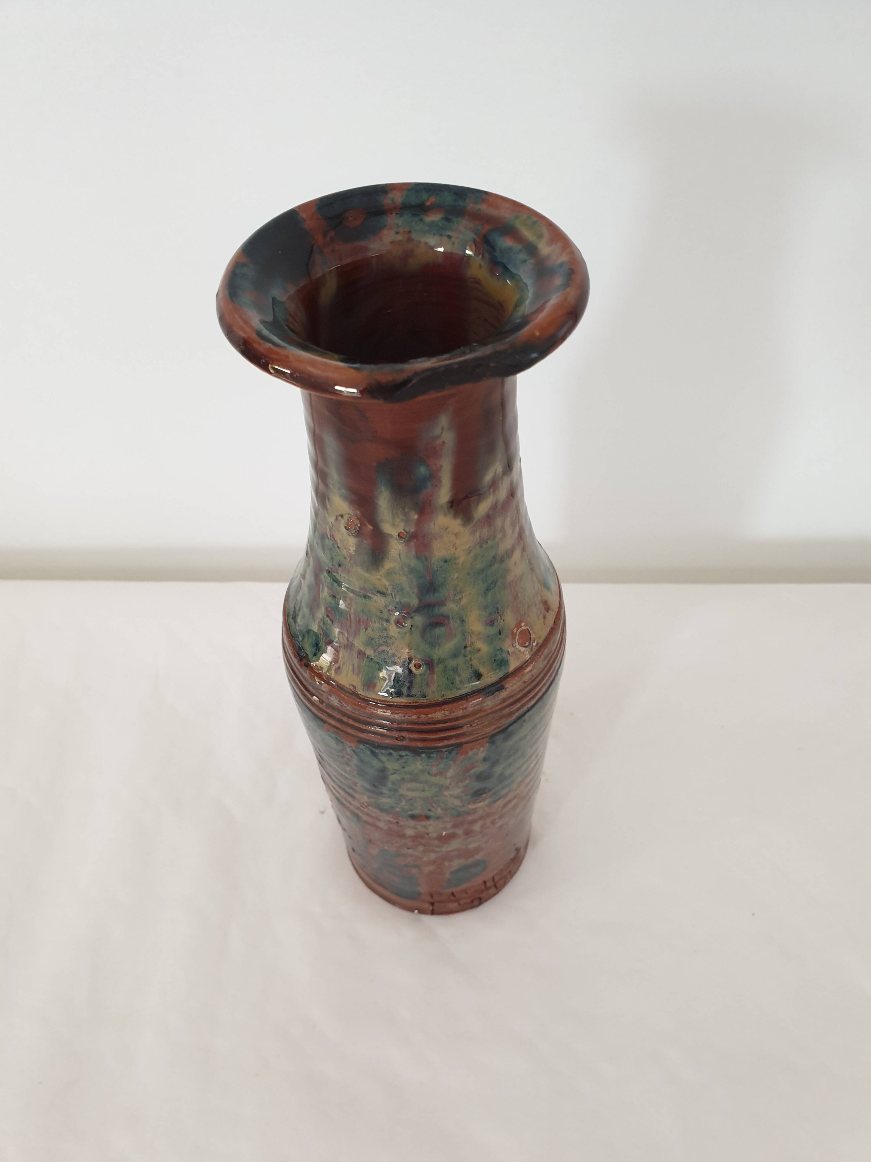 Vase en céramique Signé Dacier / Faque - Hauteur 26.5cm