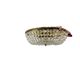 Vintage brass ceiling light/suspension with crystal.