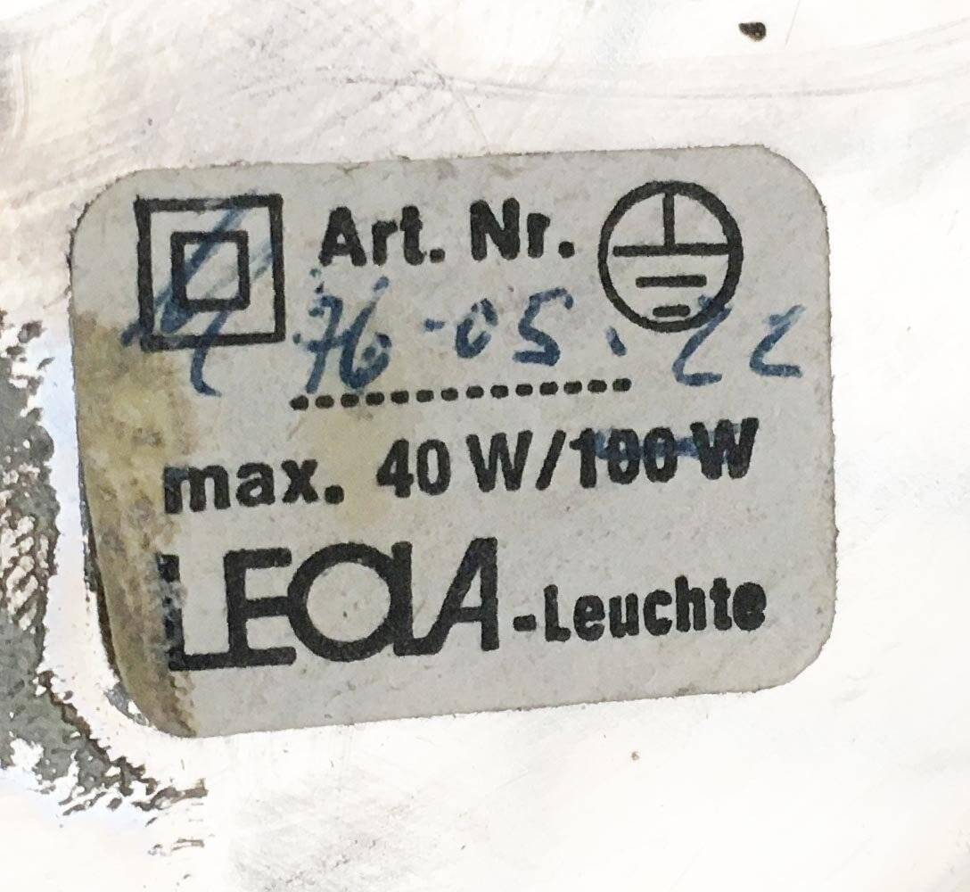 Vintage German Space Age ceiling lamp by Gaetano Sciolari for Leola, 1970s.