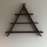 Etagère murale triangulaire en teck