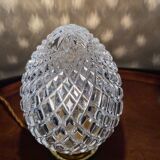 Table lamp in worked glass
