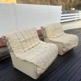 Sofa + 2 leather armchairs