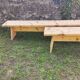 Paire de bancs de ferme bois massif 2 M