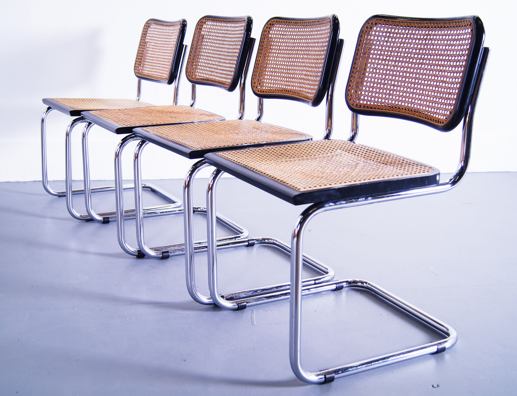Set of 4 Cesca chairs by Breuer