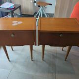 Vintage wooden bedside tables