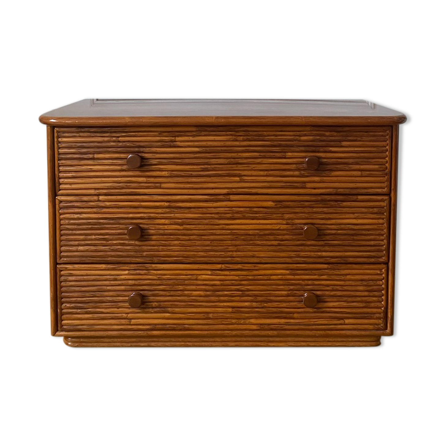 Commode en rotin vintage