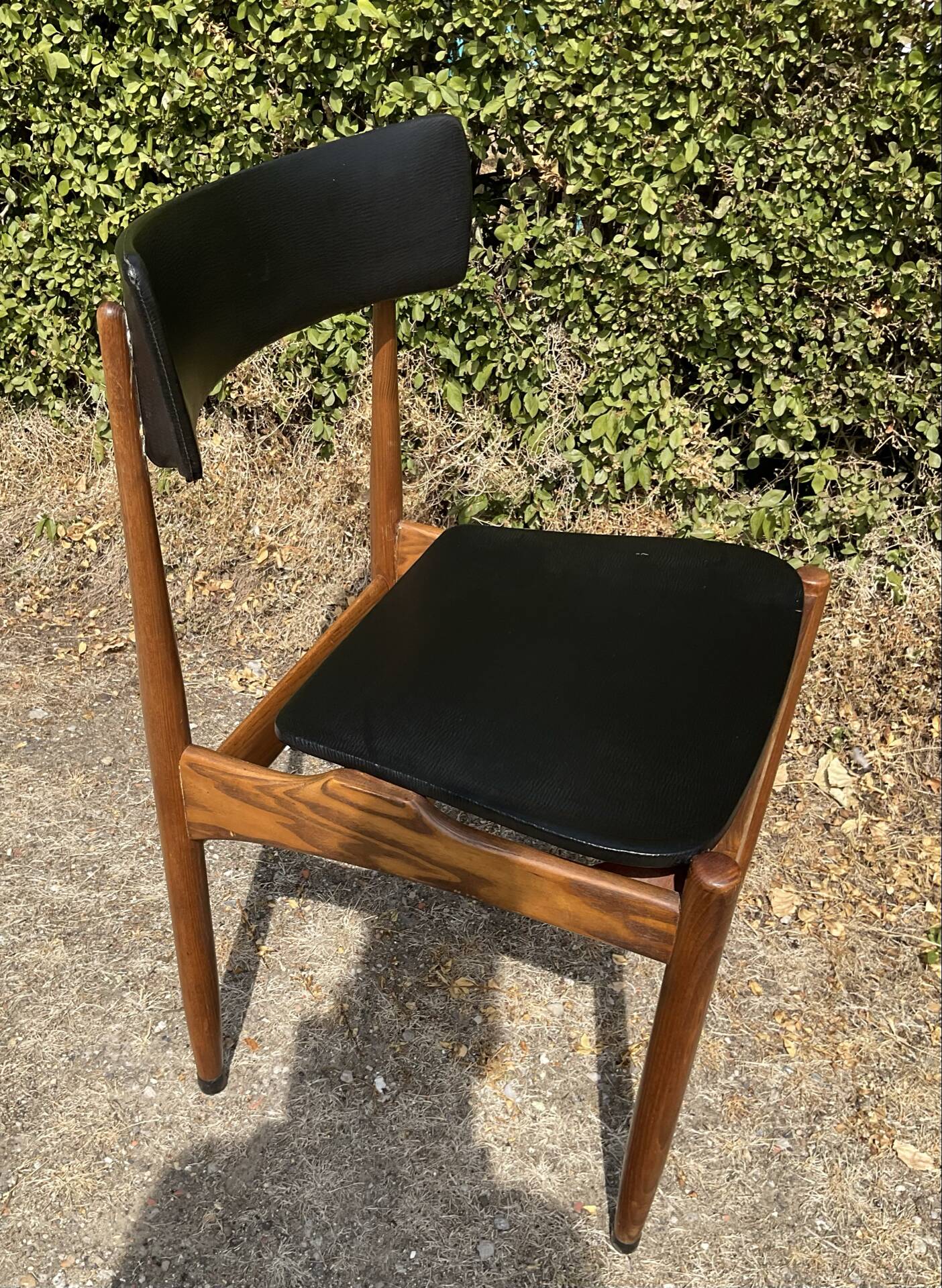Chaise scandinave des années 60 en palissandre massif 