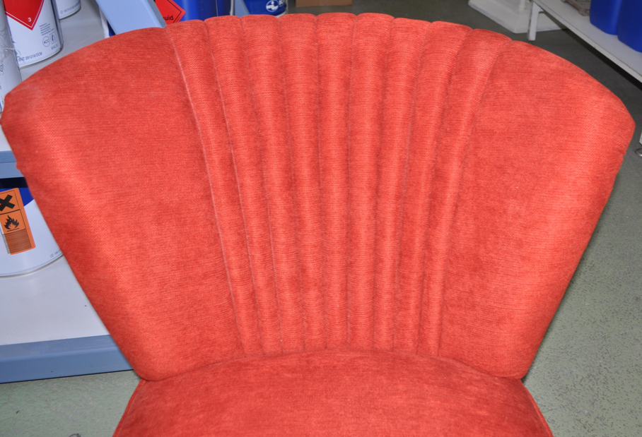 1950s chair red fabric