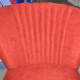 Chaise des années 1950 tissu rouge