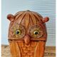 Boîte bois déco rotin