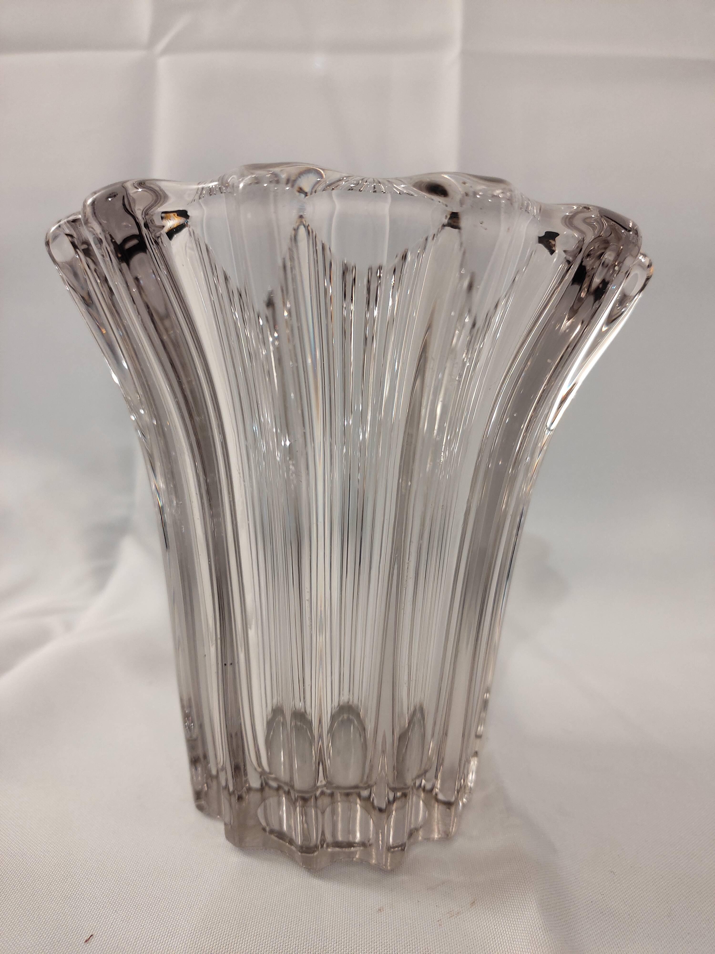 Art Deco crystal vase